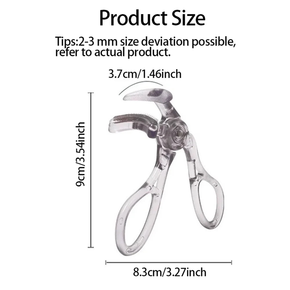 Dual-Type Eyelash Curler with Comb – Wide & Partial Clip Options, Waterproof, Long-Lasting, Natural Curl, Unisex Certified