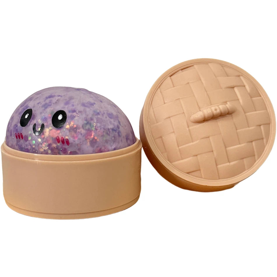Dumpling Pressure Dumpling Squishies Cute Colorful Bun Toy Slow Rising Stress Relief Fidget Toy for Kids Adults Anti-Anxiety Toy