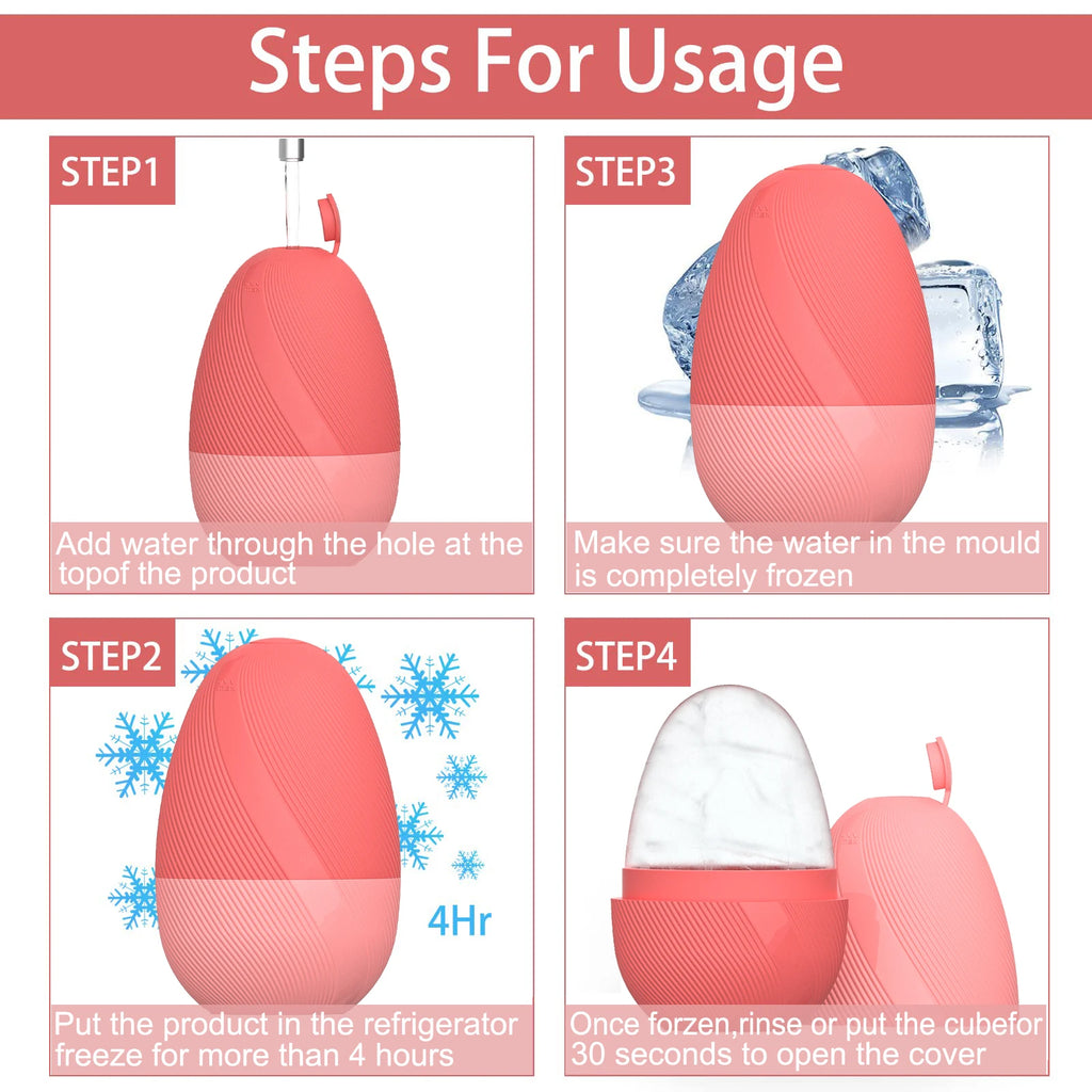Ice Face Roller & Stainless Steel Gua Sha Tool Set, Facial Massager Ice Roller Skin Care Tool Beauty Set Lifting Contouring Tool