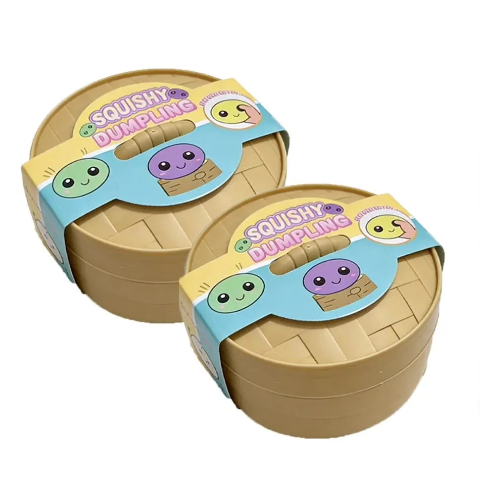 Dumpling Pressure Dumpling Squishies Cute Colorful Bun Toy Slow Rising Stress Relief Fidget Toy for Kids Adults Anti-Anxiety Gif