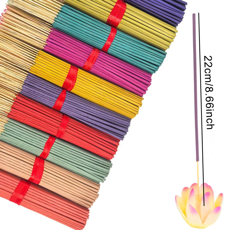 7 Sets of 140 Incense Sticks, Available in Four Seasonal Sets: Rose, Lavender, Sandalwood, Jasmine, Mint, Cherry Blossom, Herbal, and Dragon Blood Wood, with 20 Sticks Per Pack, Suitable for Home Use, Office, Yoga, Meditation