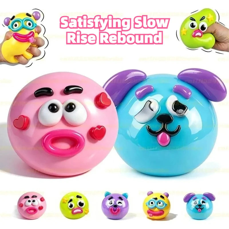 2026 NEW Smushers Squishy, Curiosities Dog Face Swap Squishy Toy, Soft Moldable Cute Slow Rise Squeeze Toy, Relaxing Sensory