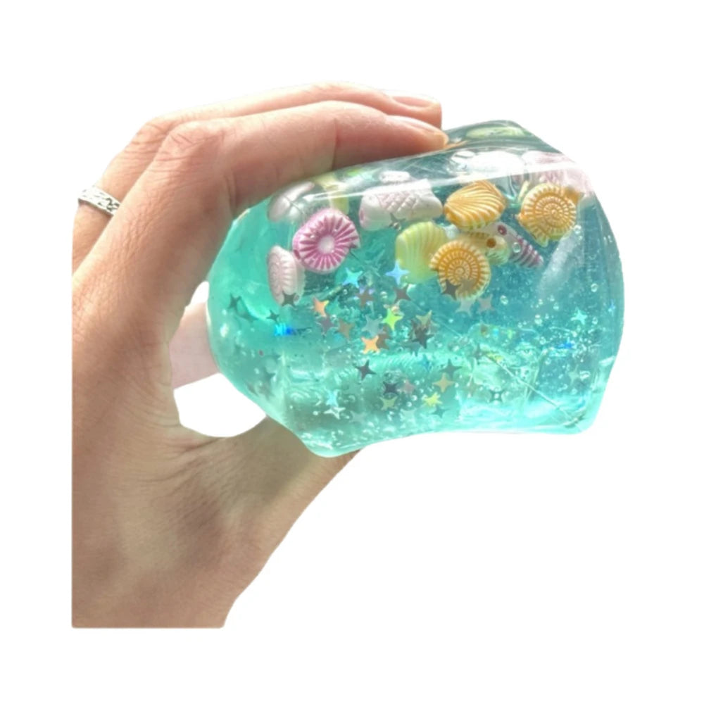 Squishy Stress Balls Cube Ocean Sensory Fidget Toy Slow Rise Squishy Toys for Kids and Adults Squeeze Relax Gift