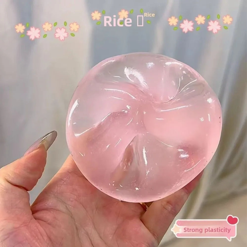 Blue Transparent Squishy Toys Slow Resilience Soft Material Anti Stress Sensory Fidgets Stress Relief Simulate Sensory
