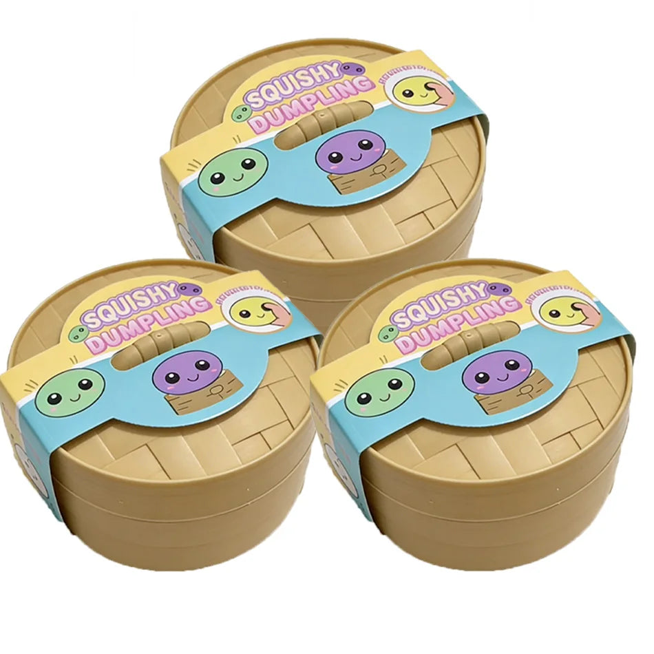 Dumpling Pressure Dumpling Squishies Cute Colorful Bun Toy Slow Rising Stress Relief Fidget Toy for Kids Adults Anti-Anxiety Toy