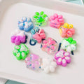10pcs Mini Cute Cat Claw Plush Pinch Fun Colorful Halloween Christmas Party Pack Fillers for Pressure Reduction Cartoon Style