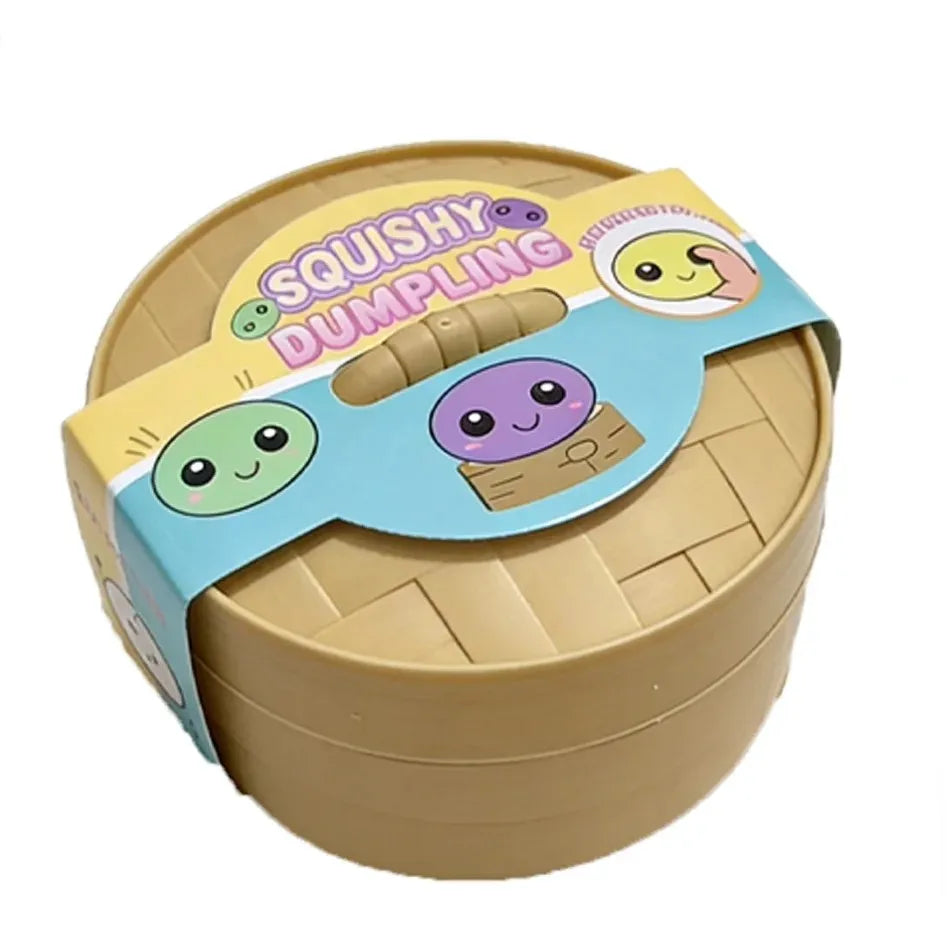 Dumpling Pressure Dumpling Squishies Cute Colorful Bun Toy Slow Rising Stress Relief Fidget Toy for Kids Adults Anti-Anxiety Gif
