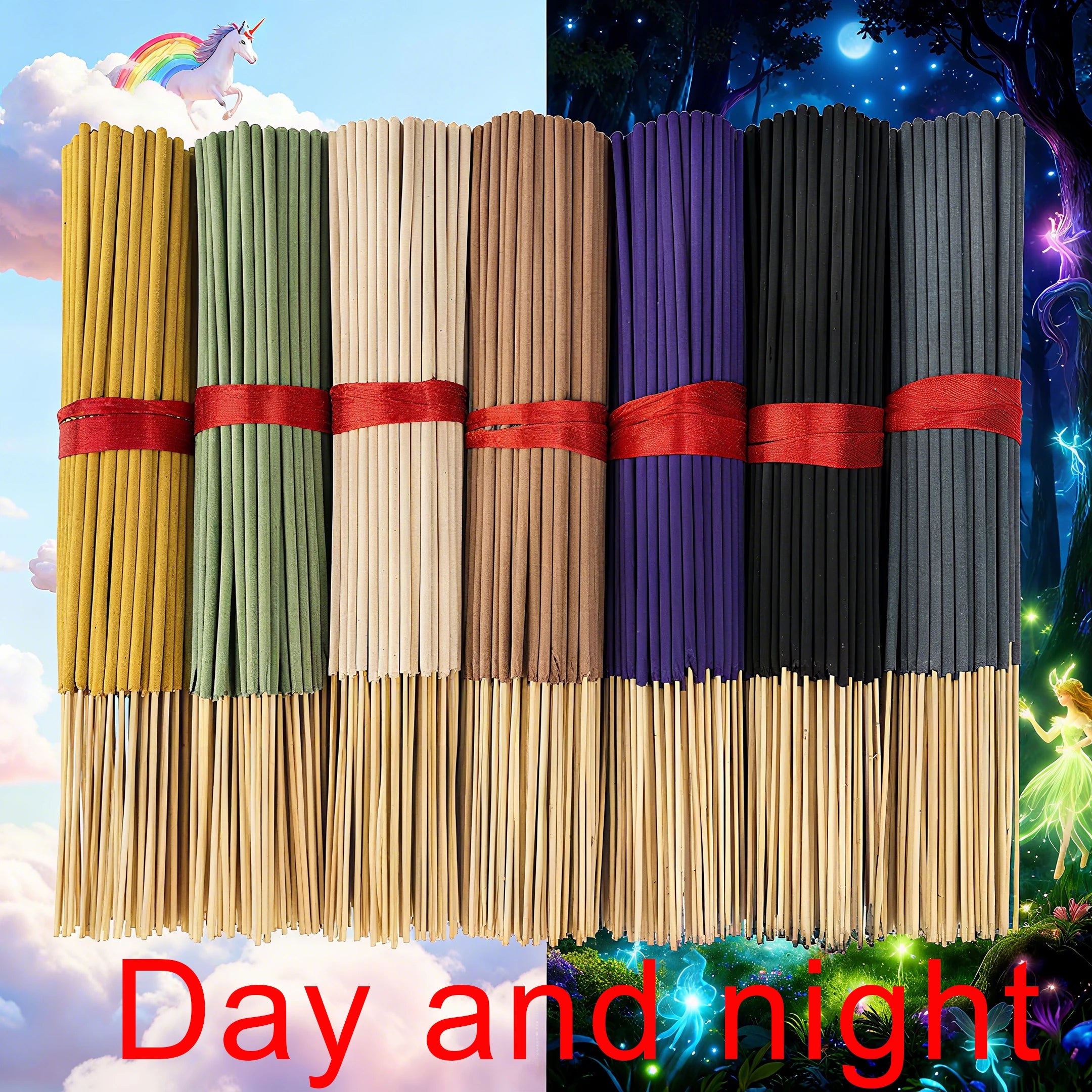 7 Sets of 140 Incense Sticks, Available in Four Seasonal Sets: Rose, Lavender, Sandalwood, Jasmine, Mint, Cherry Blossom, Herbal, and Dragon Blood Wood, with 20 Sticks Per Pack, Suitable for Home Use, Office, Yoga, Meditation
