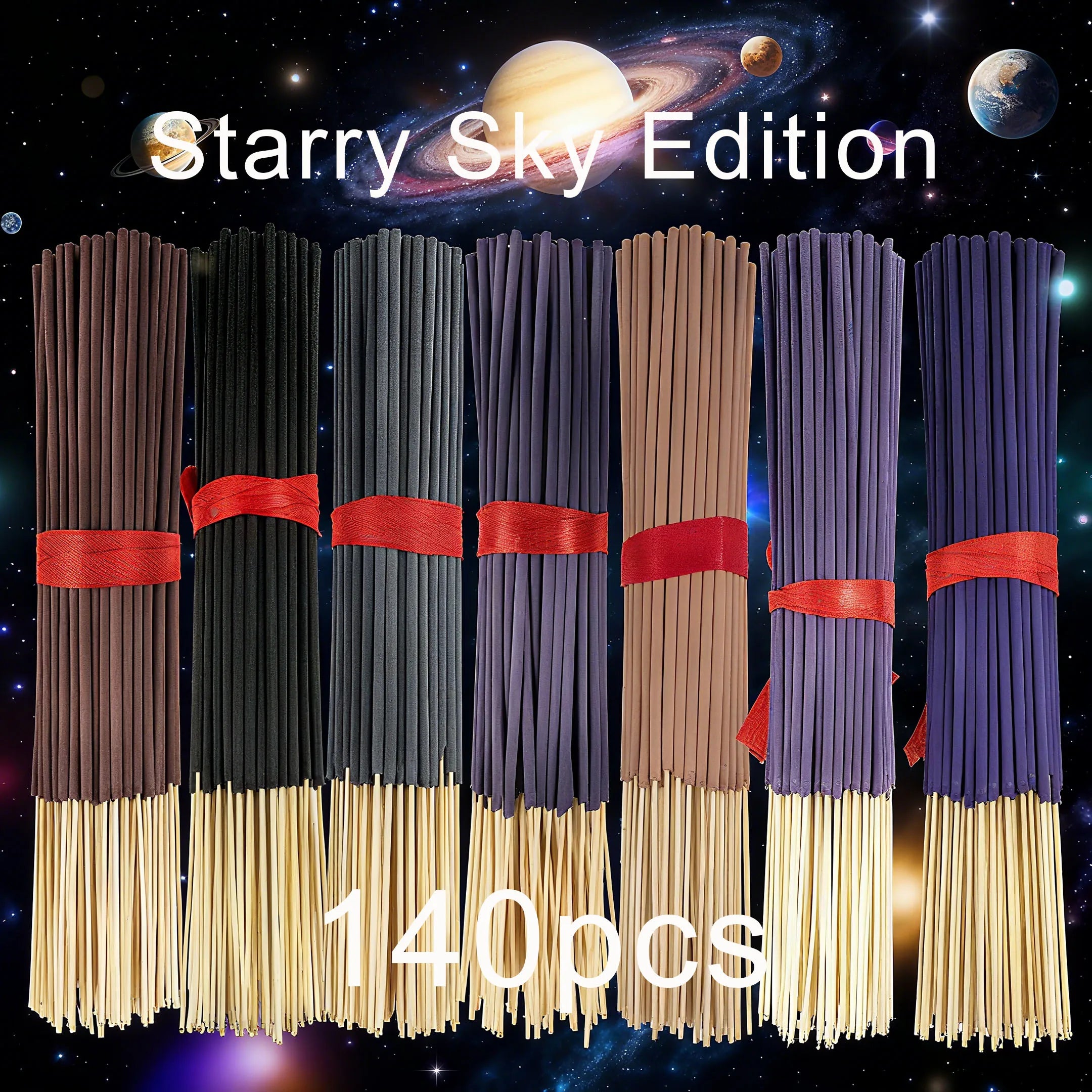 7 Sets of 140 Incense Sticks, Available in Four Seasonal Sets: Rose, Lavender, Sandalwood, Jasmine, Mint, Cherry Blossom, Herbal, and Dragon Blood Wood, with 20 Sticks Per Pack, Suitable for Home Use, Office, Yoga, Meditation