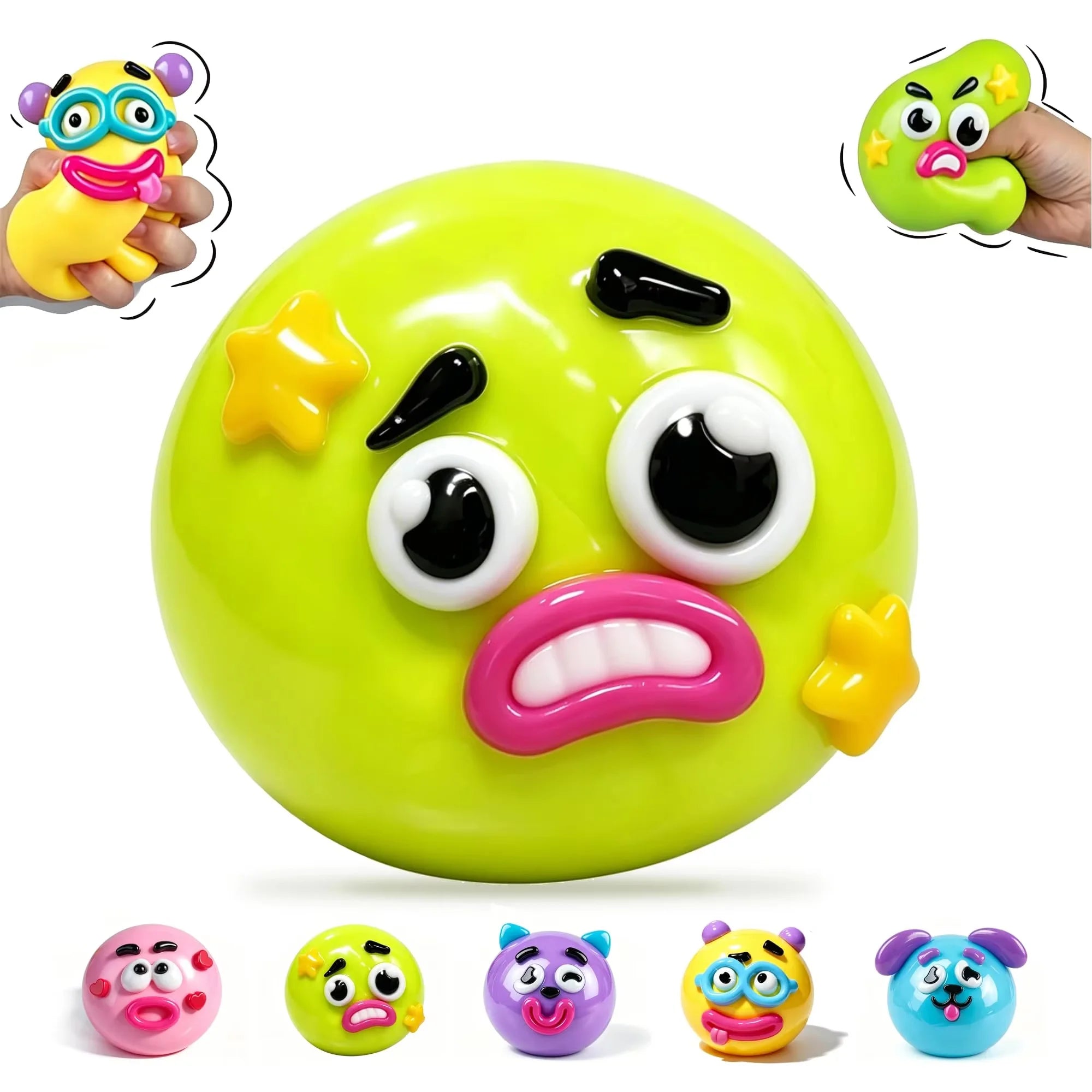 2026 NEW Smushers Squishy, Curiosities Dog Face Swap Squishy Toy, Soft Moldable Cute Slow Rise Squeeze Toy, Relaxing Sensory