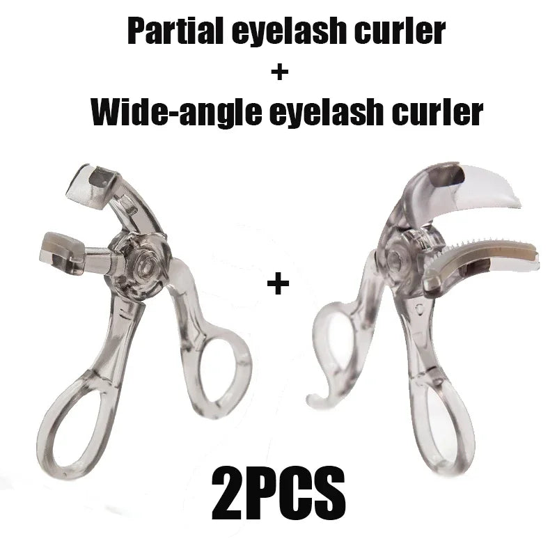 Dual-Type Eyelash Curler with Comb – Wide & Partial Clip Options, Waterproof, Long-Lasting, Natural Curl, Unisex Certified