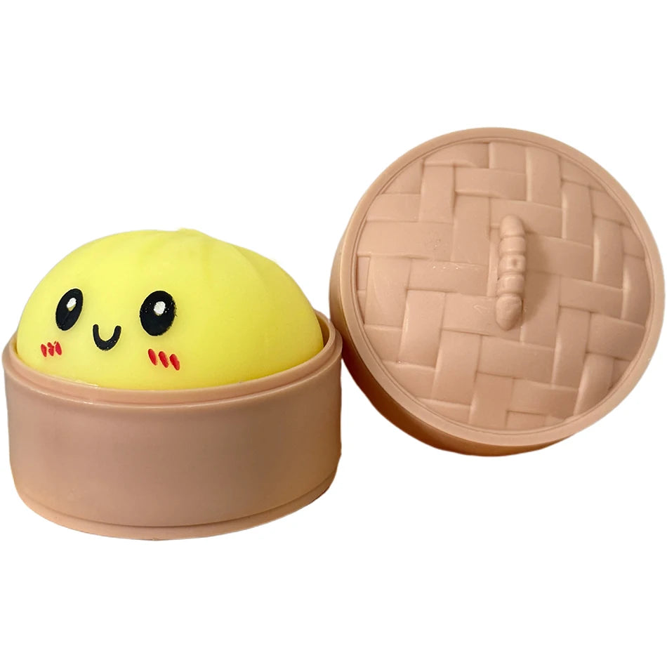 Dumpling Pressure Dumpling Squishies Cute Colorful Bun Toy Slow Rising Stress Relief Fidget Toy for Kids Adults Anti-Anxiety Toy