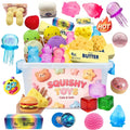 Multi Slow-Rising Squishy, Random Includes: Cheese Squeeze Toys, Steamed Buns And Dumplings,Long Butter Bread,Bear Squishy Toys.