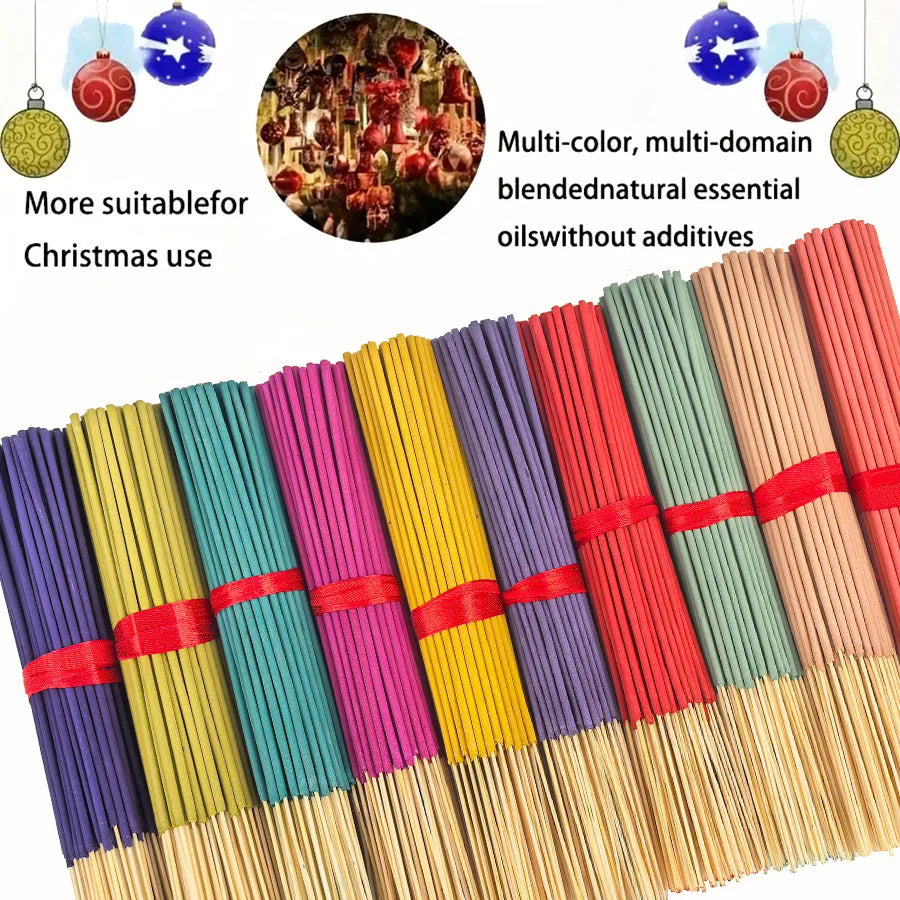 7 Sets of 140 Incense Sticks, Available in Four Seasonal Sets: Rose, Lavender, Sandalwood, Jasmine, Mint, Cherry Blossom, Herbal, and Dragon Blood Wood, with 20 Sticks Per Pack, Suitable for Home Use, Office, Yoga, Meditation
