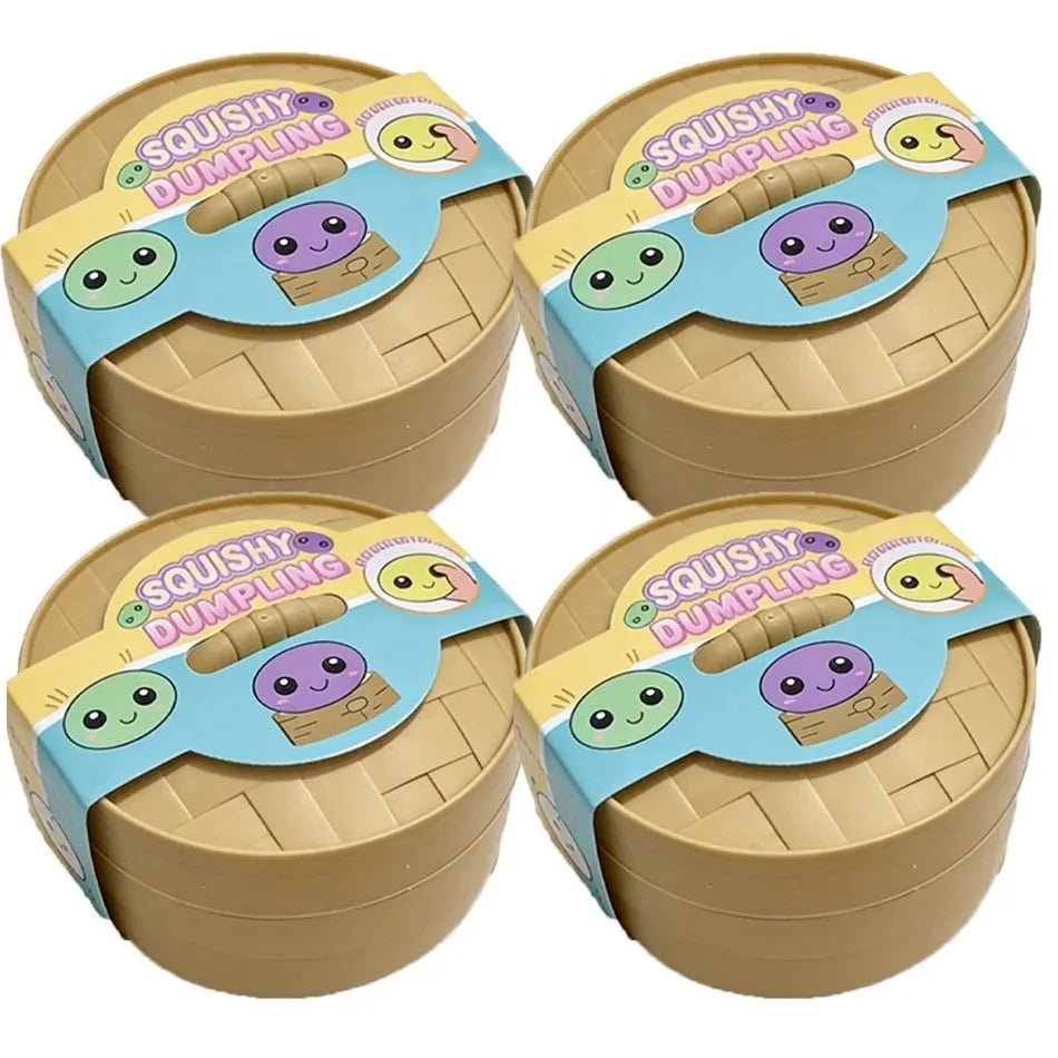 Dumpling Pressure Dumpling Squishies Cute Colorful Bun Toy Slow Rising Stress Relief Fidget Toy for Kids Adults Anti-Anxiety Gif
