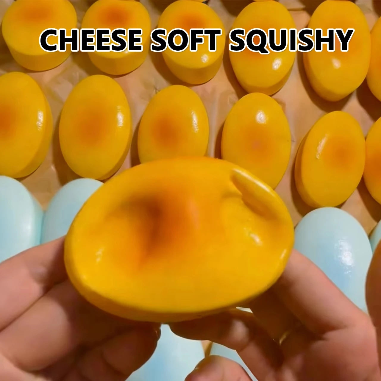 Squishy Cheese Shape Squishy Squeeze Toy Soft Slow Rising Stress Relief Sensory Fidget Toy Portable Anti-Anxiety Toy for Adults