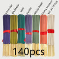 7 Sets of 140 Incense Sticks, Available in Four Seasonal Sets: Rose, Lavender, Sandalwood, Jasmine, Mint, Cherry Blossom, Herbal, and Dragon Blood Wood, with 20 Sticks Per Pack, Suitable for Home Use, Office, Yoga, Meditation