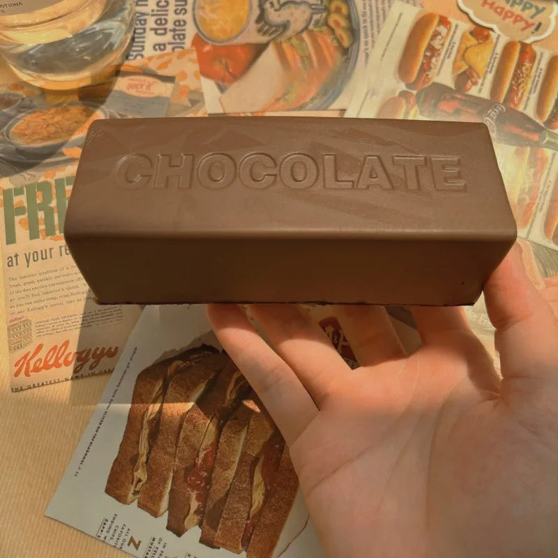 Squishy Chocolate Bar Slow Rising Toy - Super Soft Sensory Fidget for Stress & Anxiety Relief | Gifts for Kids & Adults