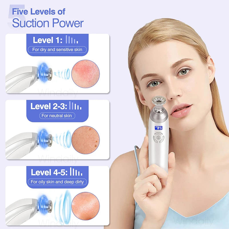 2025 Wireless Diamond Microdermabrasion Machine Blackhead Remover Vacuum Pore Cleaner Facial Skin Care Tool Face Beauty Device