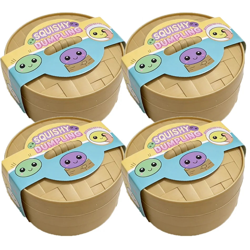 Dumpling Pressure Dumpling Squishies Cute Colorful Bun Toy Slow Rising Stress Relief Fidget Toy for Kids Adults Anti-Anxiety Toy
