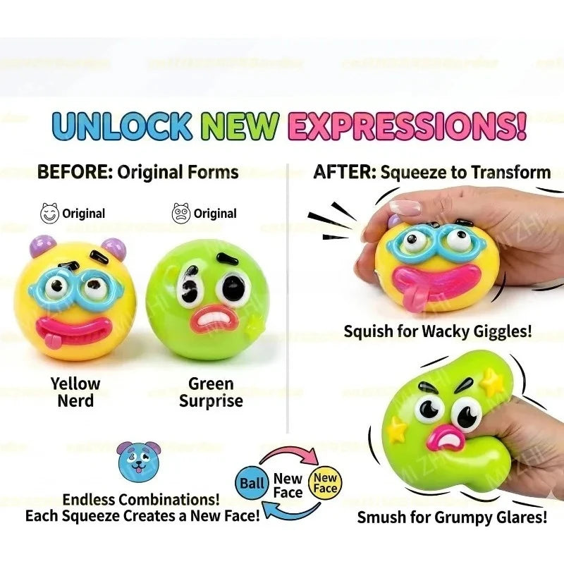 2026 NEW Smushers Squishy, Curiosities Dog Face Swap Squishy Toy, Soft Moldable Cute Slow Rise Squeeze Toy, Relaxing Sensory