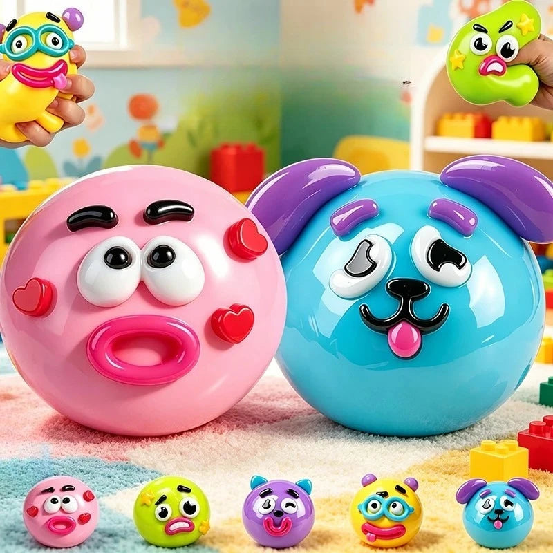 2026 NEW Smushers Squishy, Curiosities Dog Face Swap Squishy Toy, Soft Moldable Cute Slow Rise Squeeze Toy, Relaxing Sensory