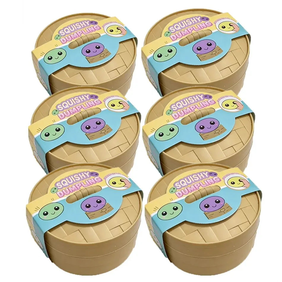 Dumpling Pressure Dumpling Squishies Cute Colorful Bun Toy Slow Rising Stress Relief Fidget Toy for Kids Adults Anti-Anxiety Gif