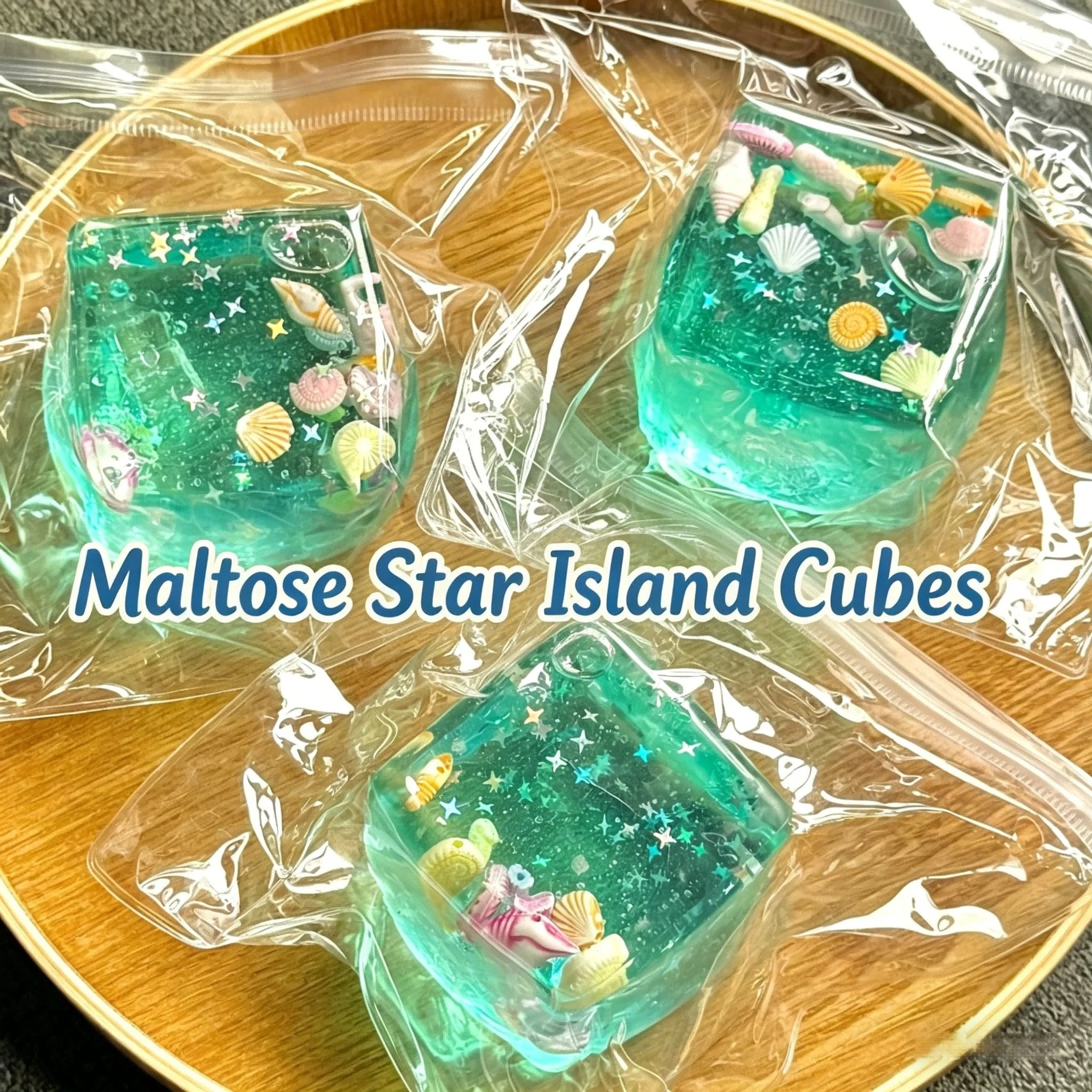 Squishy Stress Balls Cube Ocean Sensory Fidget Toy Slow Rise Squishy Toys for Kids and Adults Squeeze Relax Gift